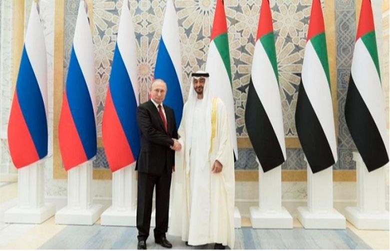 Putin landed on Tuesday in Abu Dhabi after earlier visiting Saudi Arabia.