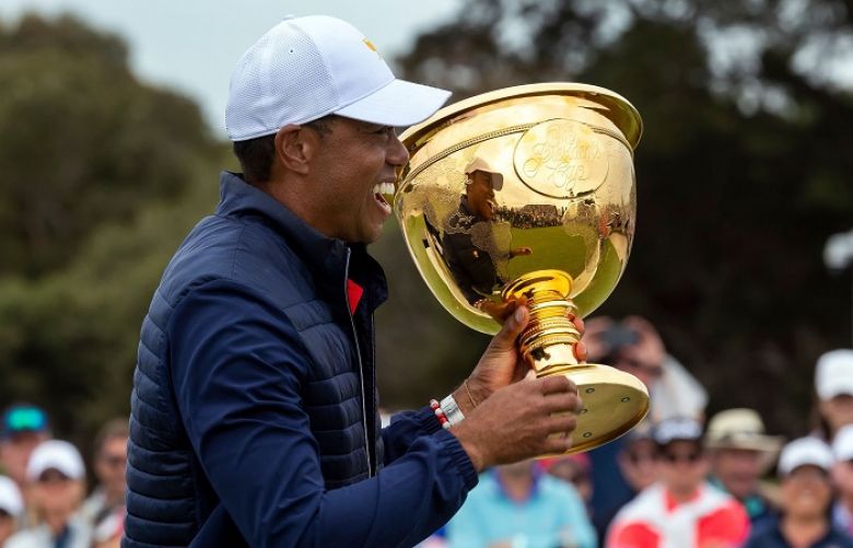 Woods-led US crush Els&#039; dream to win Presidents Cup