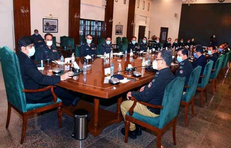 CM Sindh with Senior Police Officers