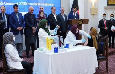 President Ashraf Ghani launches Afghanistan's coronavirus vaccine campaign