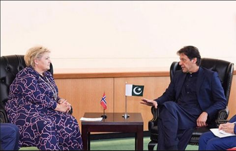 PM Imran, Norwegian Counterpart discuss current situation in IOJ&K