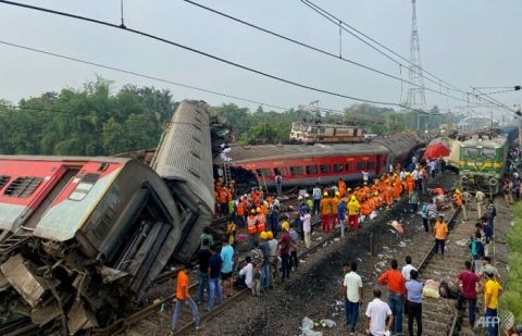 Train accident in India