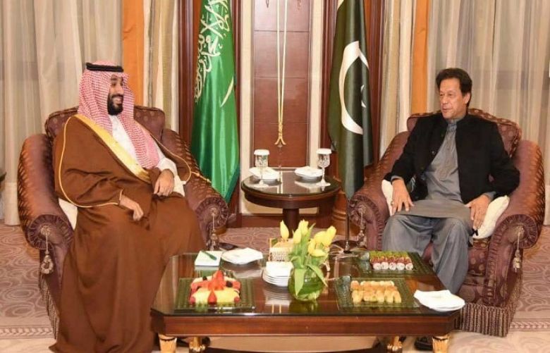 Prime Minister Imran Khan on Saturday met Saudi Crown Prince Mohammad bin Salman
