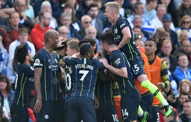 Man City batter Brighton to retain Premier League title