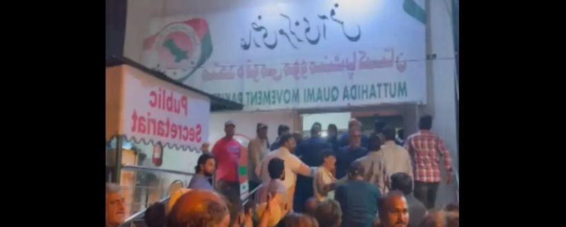 Scuffle and chaos mar MQM-P meeting as two groups clash at party's Bahadurabad office