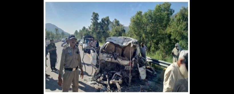 At least 18 killed as passenger coach hits parked bus on Swat Motorway