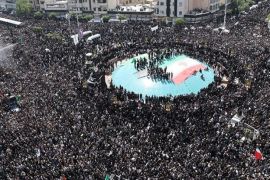 Thousands of Iranians take to streets to bid farewell to Ebrahim Raisi