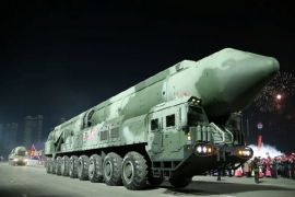 North Korea shows off possible new ICBM at huge military parade