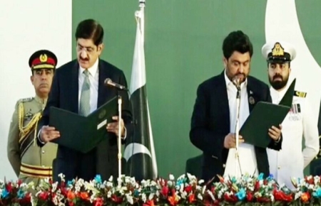 Murad Ali Shah takes oath as chief minister of Sindh