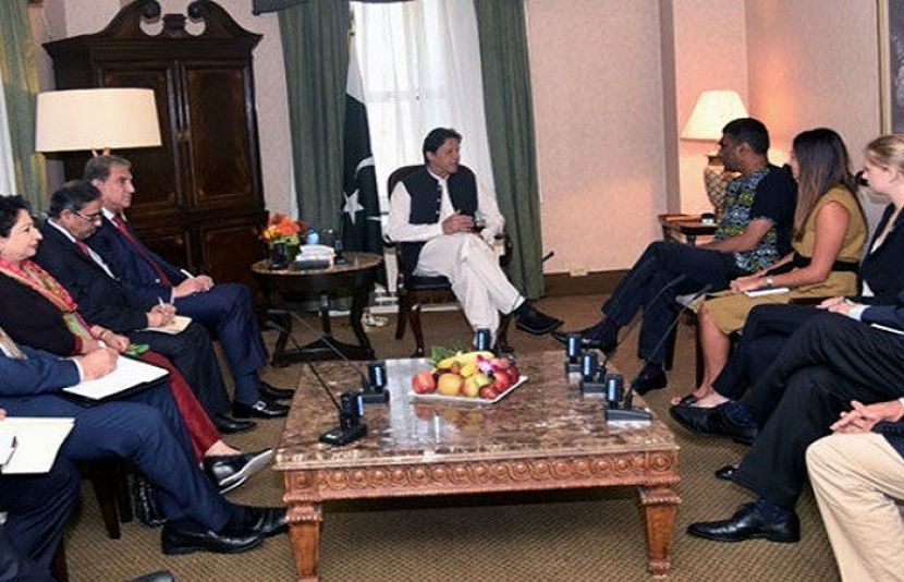  نیویارک میں وزیراعظم عمران خان سے ایمنسٹی انٹرنیشنل کے جنرل سیکریٹری کومی نائیڈو نے ملاقات کی