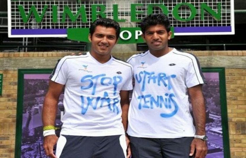 پاکستانی ٹینس اسٹار اعصام الحق اور بھارتی ٹینس اسٹار روہن بوپنا