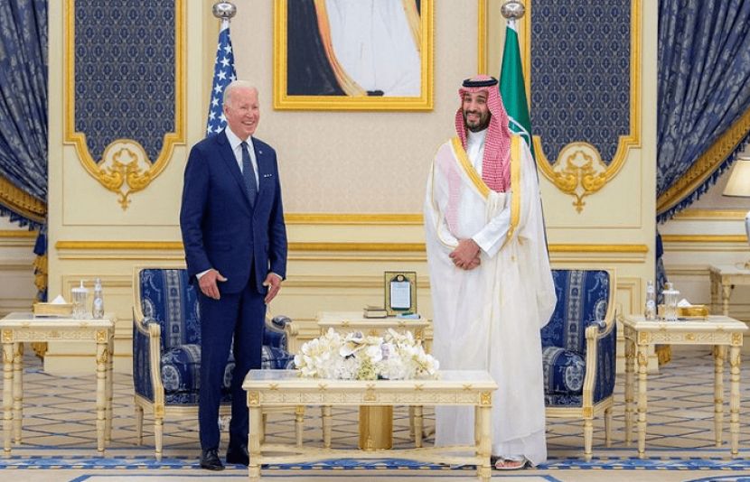سعودی ولی عہد شہزادہ محمد بن سلمان اور امریکی صدر جوبائیڈن 