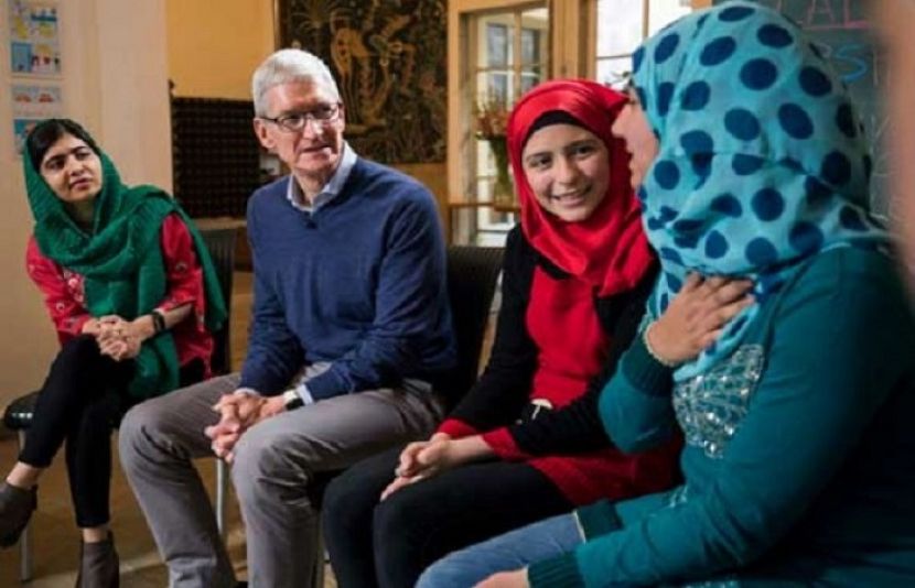 لڑکیوں کی تعلیم کیلئے ایپل اور ملالہ کا معاہدہ