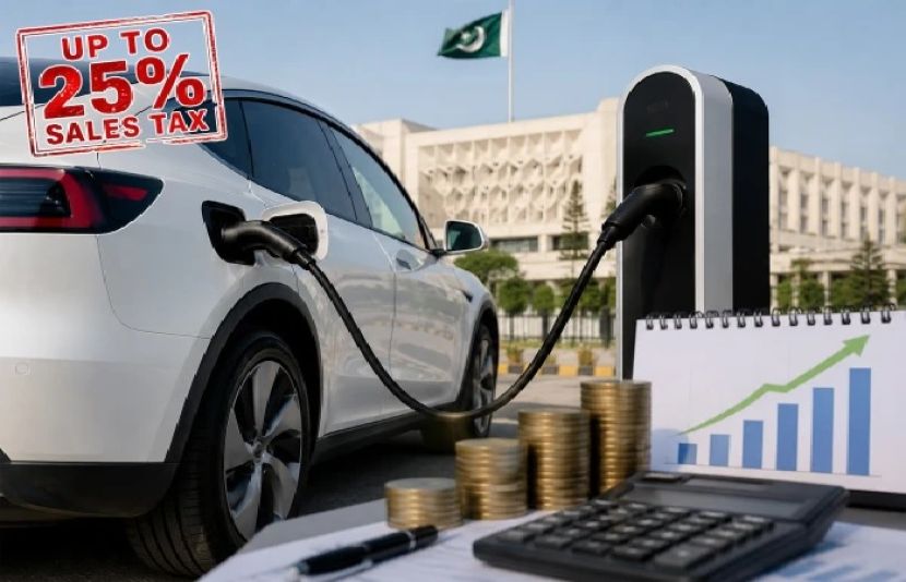 جٹ میں درآمدی الیکٹرک گاڑیوں پر سیلز ٹیکس کی شرح 25 فیصد تک بڑھائے جانے کا امکان ہے