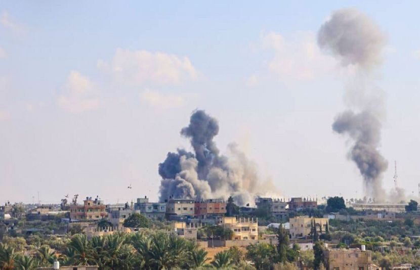 اسرائیل کی جنوبی غزہ میں وحشیانہ بمباری