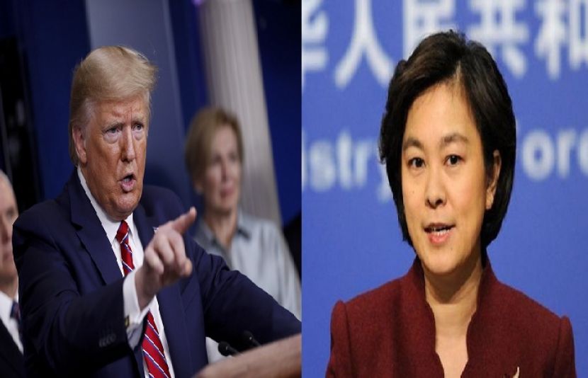 چینی دفترخارجہ کی ترجمان اور امریکی صدر ڈونلڈ ٹرمپ