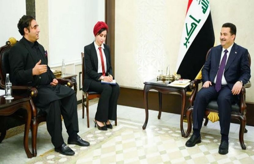 عراقی وزیر اعظم محمد شیاع السودانی اور پاکستان کے وزیرخارجہ بلاول بھٹو زرداری