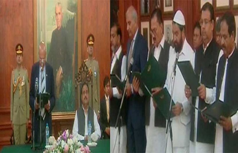 پنجاب کابینہ کے 12 نئے وزرا نے گورنر ہاوس میں حلف اٹھایا