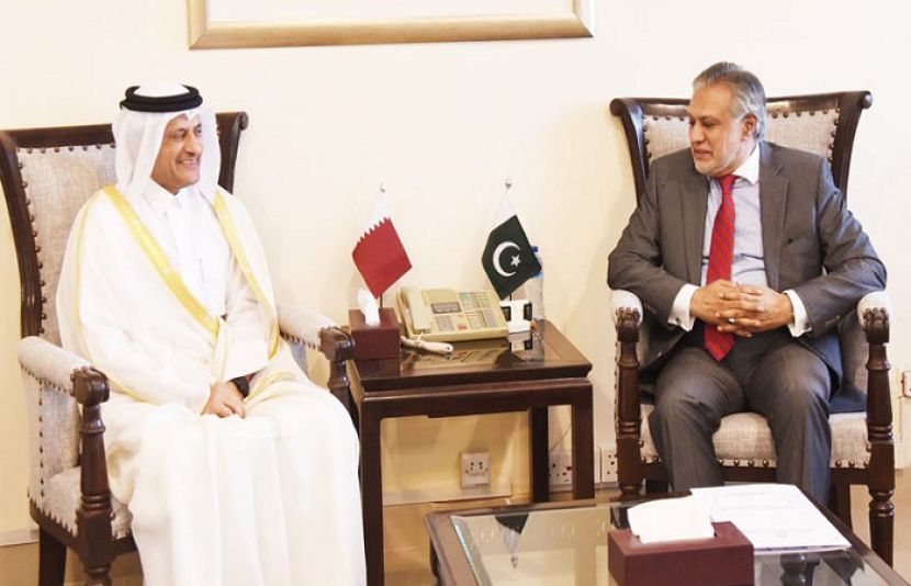 وزیرخزانہ اسحاق ڈار کی قطر کے سفیر سے ملاقات