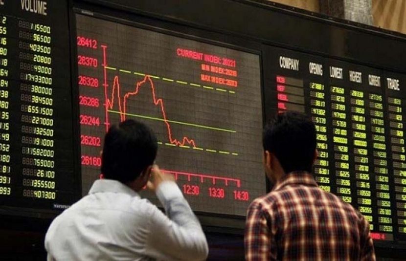 پاکستان اسٹاک مارکیٹ میں کاروباری ہفتے کے آخری روز کے آغاز پر مندی کا رجحان دیکھا گیا ہے