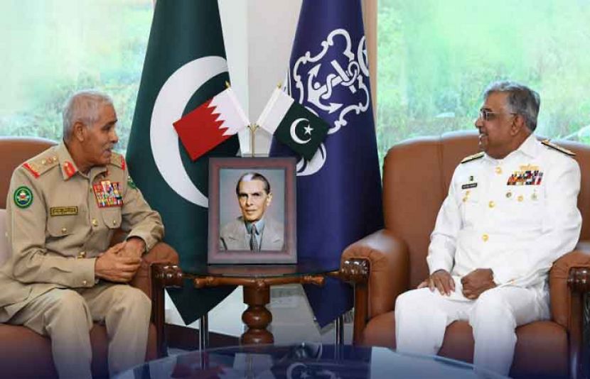 چیف آف اسٹاف بحرین ڈیفنس فورس کی سربراہ پاک بحریہ سے ملاقات ، سیکیورٹی صورتحال پر تبادلہ خیال