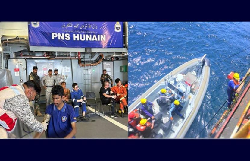 پاک بحریہ کا شمالی بحیرہ عرب میں کامیاب سرچ آپریشن، 18افراد پر مشتمل غیر ملکی عملے کو بحفاظت ریسکیو کرلیا