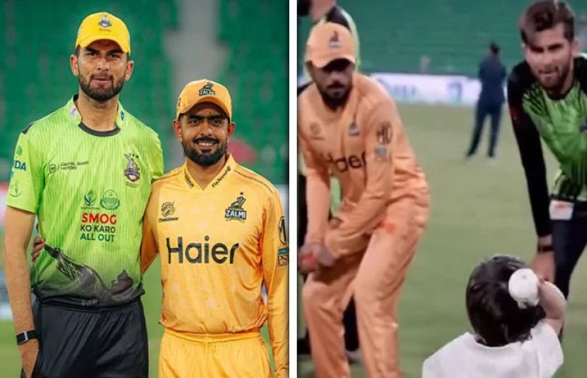 بابر اعظم اور فاسٹ بولر شاہین شاہ آفریدی کے بیٹے کے درمیان میچ کے بعد ایک خوبصورت لمحہ سوشل میڈیا پر وائرل ہو گیا