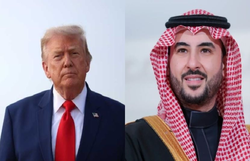 سعودی وزیر دفاع شہزادہ خالد بن سلمان اور امریکی صدر ٹرمپ