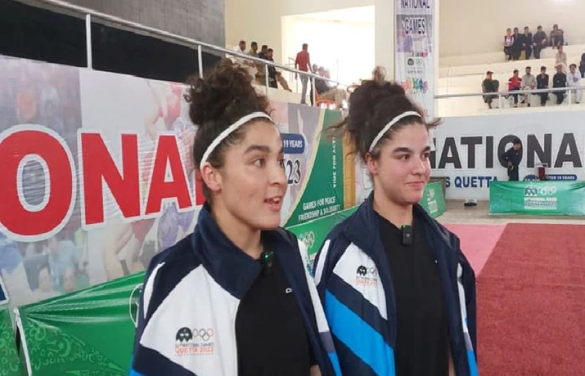 نیشنل گیمز کے ووشو ایونٹ میں ہنزہ کی جڑواں بہنوں نے سونے کے تمغے اپنے نام کرلیے۔