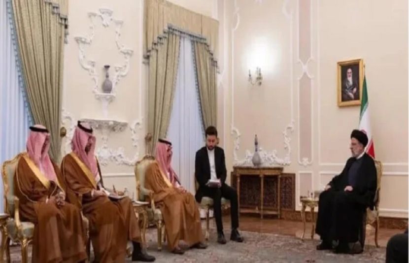 سعودی وزیر خارجہ شہزادہ فیصل بن فرحان کی ایرانی صدر ابراہیم رئیسی سے ملاقات،