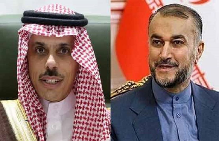 سعودی وزیر خارجہ شہزادہ فیصل بن فرحان اور ایرانی وزیر خارجہ حسین امیر عبد اللہیان
