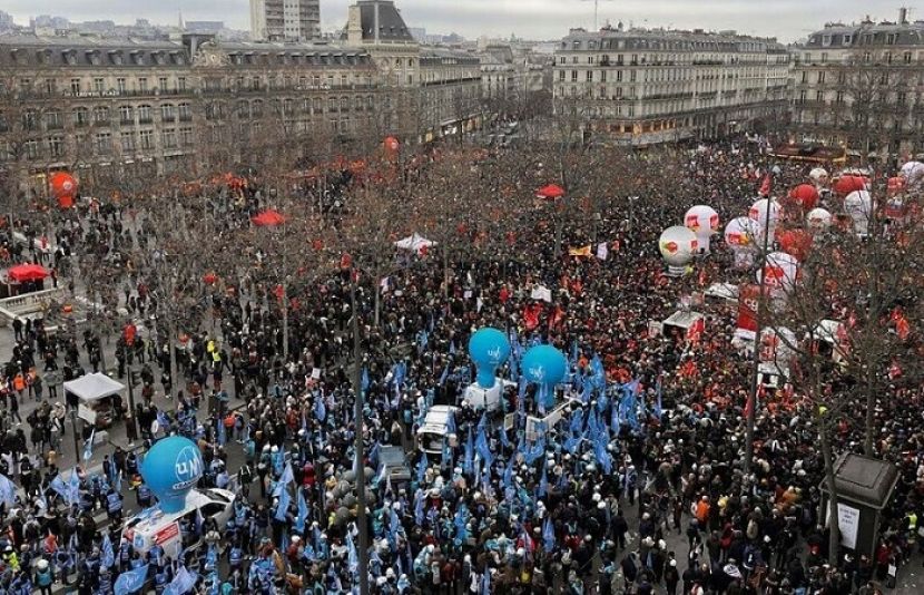 پینشن اصلاحات کے خلاف فرانس میں ملک گیر مظاہرے