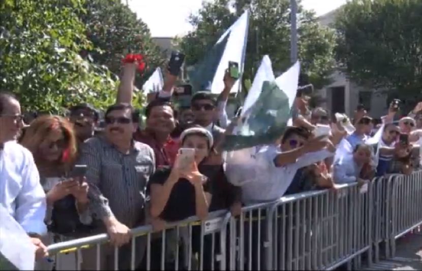 وزیراعظم عمران خان کا امریکا پہنچنے پر پر تپاک استقبال کیا گیا ہے