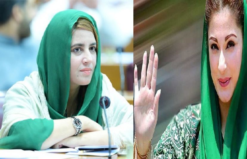 مسلم لیگ نواز کی نائب صدر مریم نواز اور پاکستان تحریک انصاف کی سابق رہنما زرتاج گل