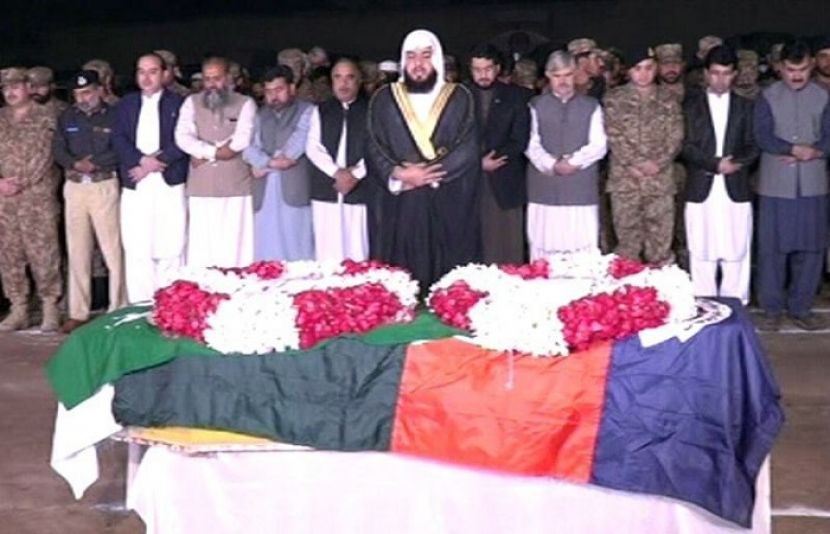 پشاور پولیس لائن میں ایس پیطاہر خان داوڑ کی نماز جنازہ ادا کردی گئی