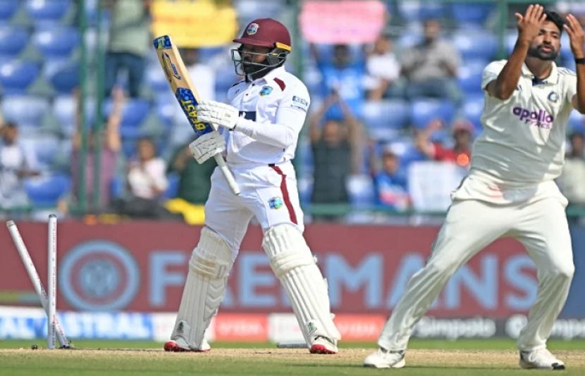 دہلی ٹیسٹ میں بھارت کے خلاف ویسٹ انڈیز کی بیٹنگ لائن ایک بار پھر ناکام رہی