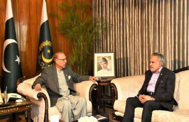وزیر خزانہ اسحاق ڈار کی صدر مملکت سے ملاقات