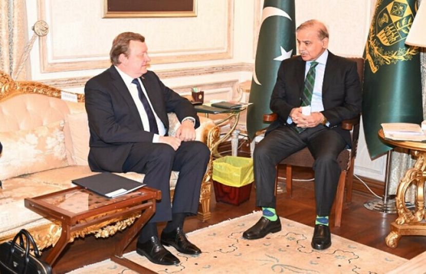 وزیراعظم شہبازشریف سے لاہور میں بیلاروس کے وزیرخارجہ سرگئی ایلینک نے ملاقات کی