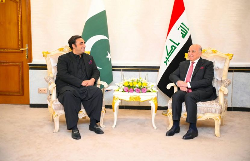  وزیرِ خارجہ بلاول بھٹو زرداری  اور عراقی وزیر خارجہ ڈاکٹر فواد حسین