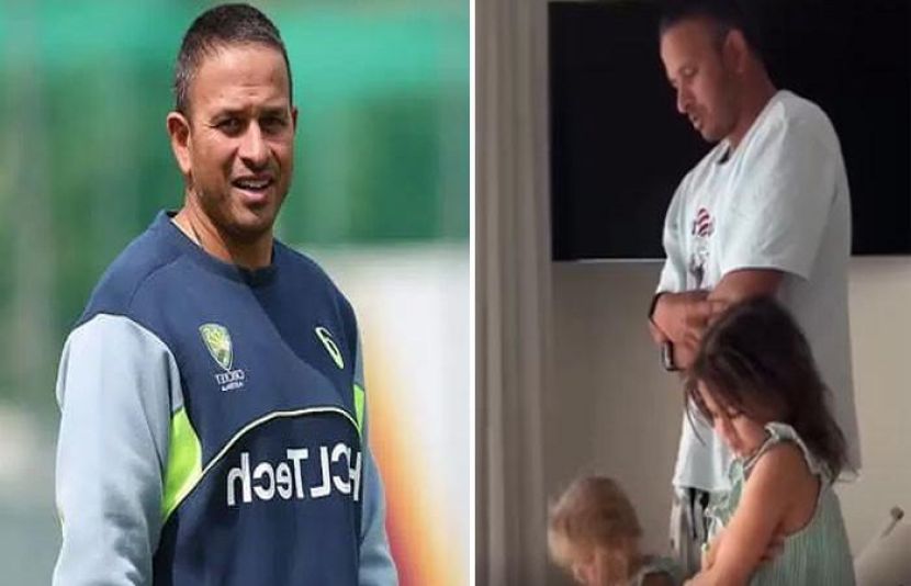 آسٹریلوی کرکٹر عثمان خواجہ کی بیٹیوں کے ہمراہ نماز پڑھنے کی ویڈیو سوشل میڈیا پر وائرل ہو گئی ہے