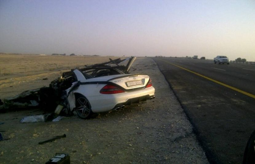 سعودی عرب ، ٹریفک حادثہ سے گاڑی میں آگ