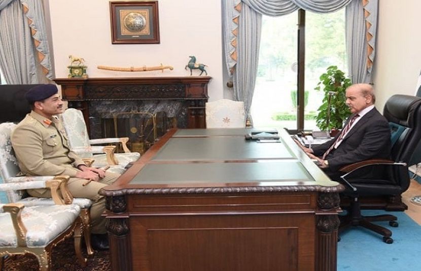وزیراعظم شہباز شریف سے آرمی چیف جنرل سید عاصم منیر کی ملاقات 