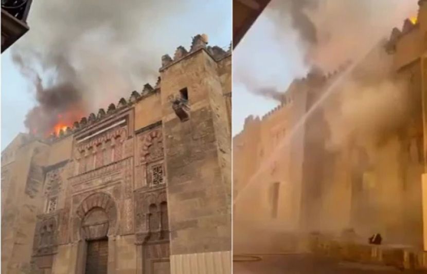 اسپین کی تاریخی مسجد قرطبہ میں آگ لگ گئی