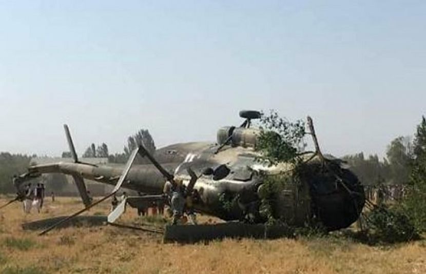 افغان صوبے ہلمند میں فوجی ہیلی کاپٹر گر کر تباہ ہوگیا 