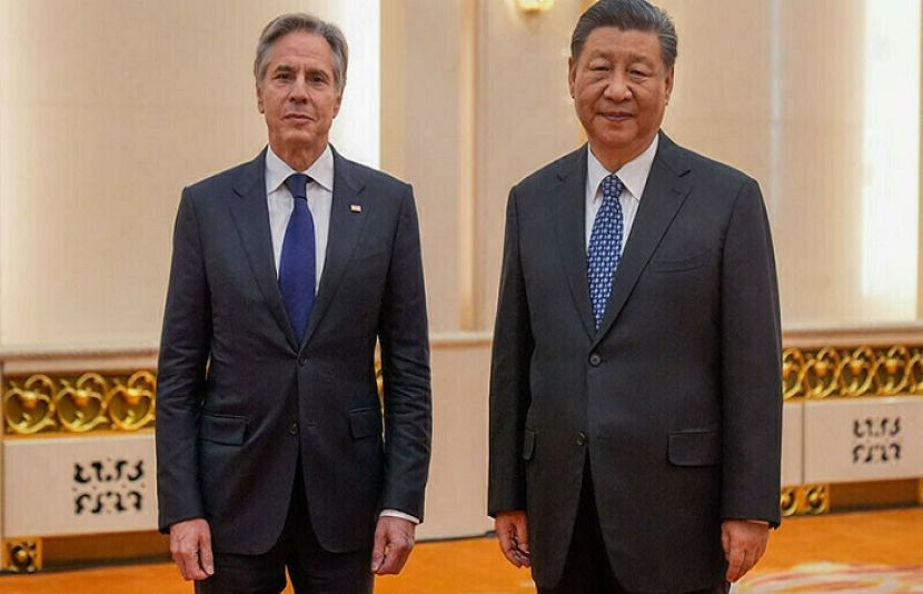 چینی صدر شی جن پنگ اور  امریکی وزیر خارجہ انٹونی بلنکن