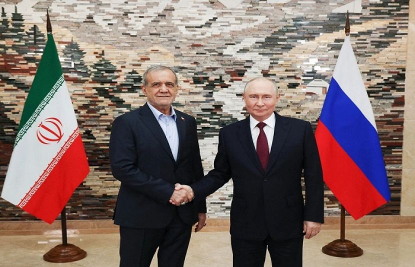 روسی صدر پیوٹن اور ان کے ایرانی ہم منصب مسعود پزشکیان
