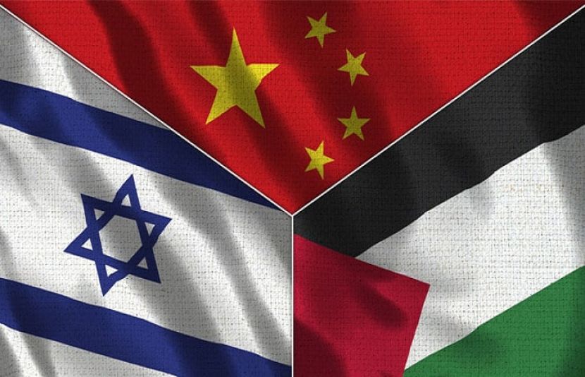 چین فلسطین اور اسرائیل کا جھنڈا
