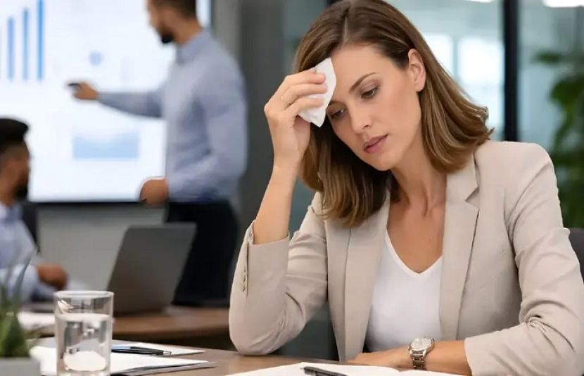 رمیوں میں، چہرے کی پسینے کی شکایت عام ہے