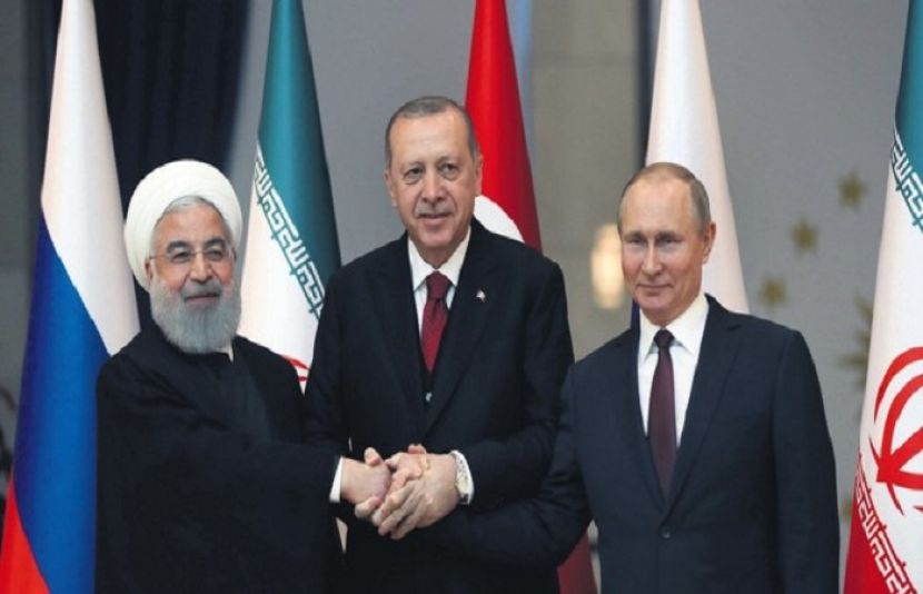  پانچویں شام سمٹ میں ترکی، ایران اور روس کے رہنماؤں کی ملاقات ہوئی ہے