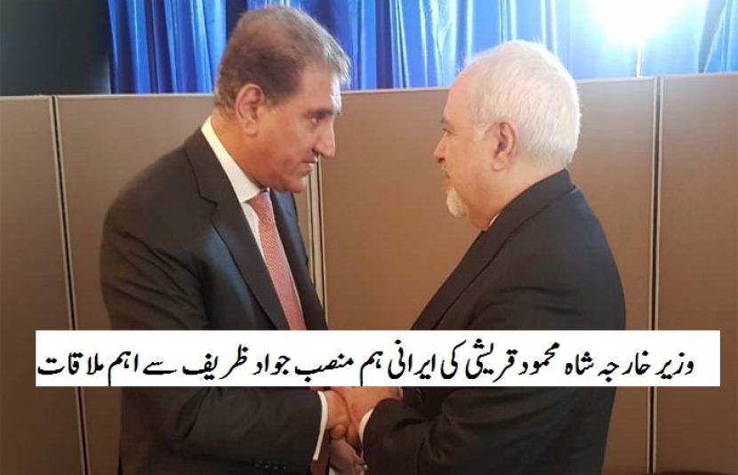 وزیر خارجہ شاہ محمود قریشی نے ایرانی ہم منصب جواد ظریف سے ملاقات کی ہے